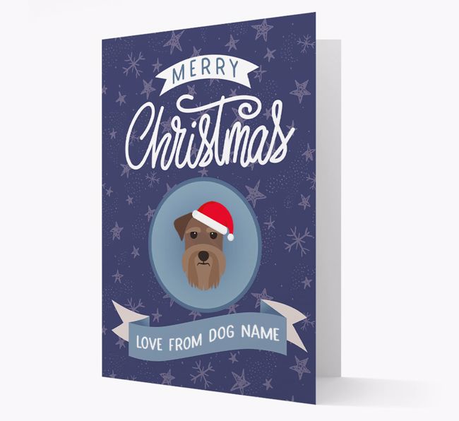 'Merry Christmas' - Personalised Christmas Card with {breedFullName} Icon 